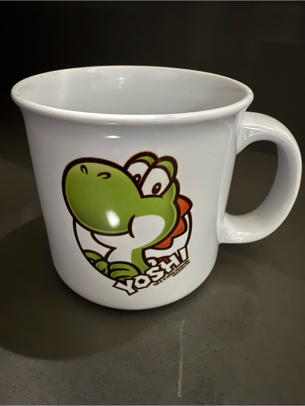 Nintendo Super Mario Yoshi White Mug with Multicolor Logo